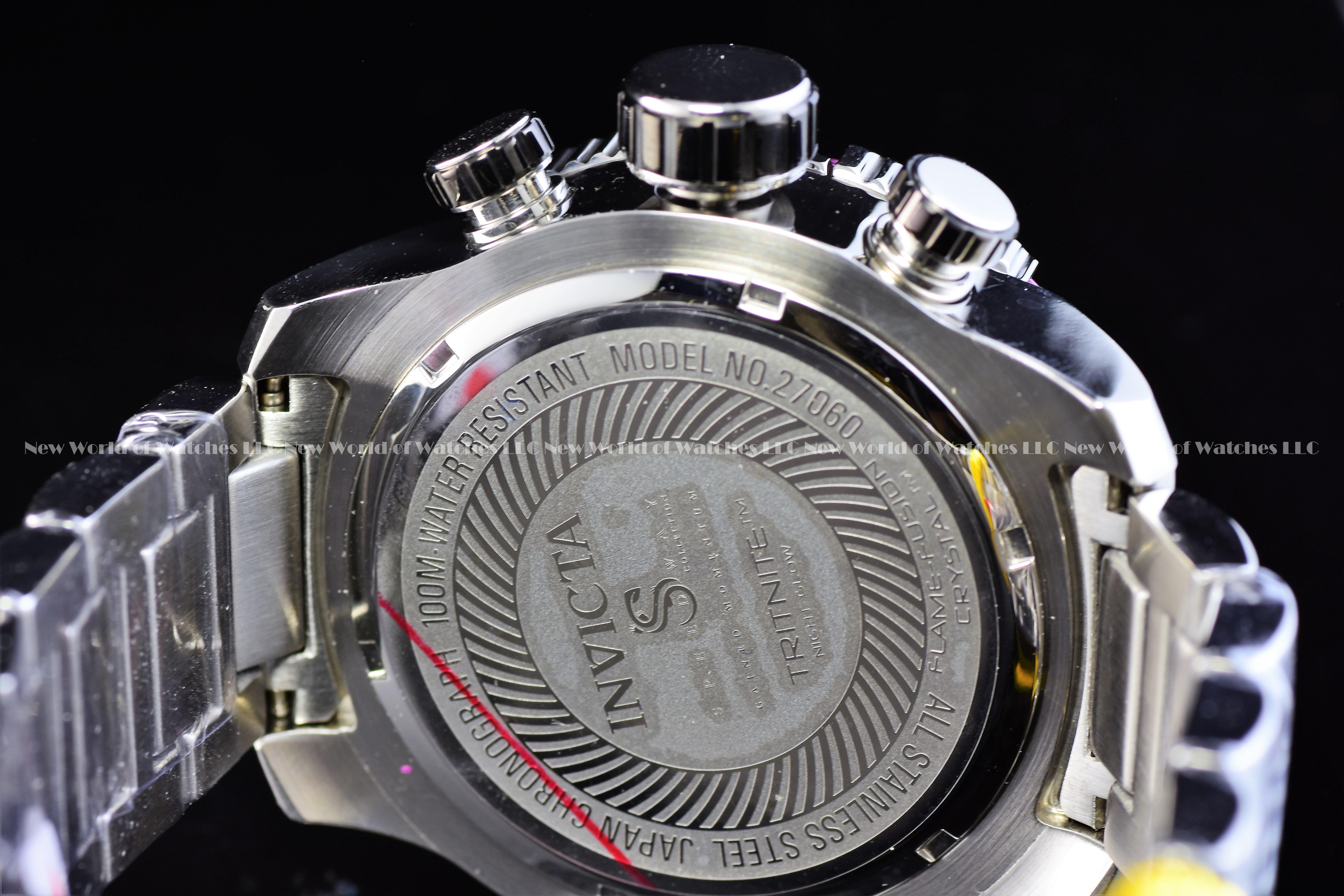 Invicta Men Speedway 50mm Silver Quartz Japan Stainless Steel Watch