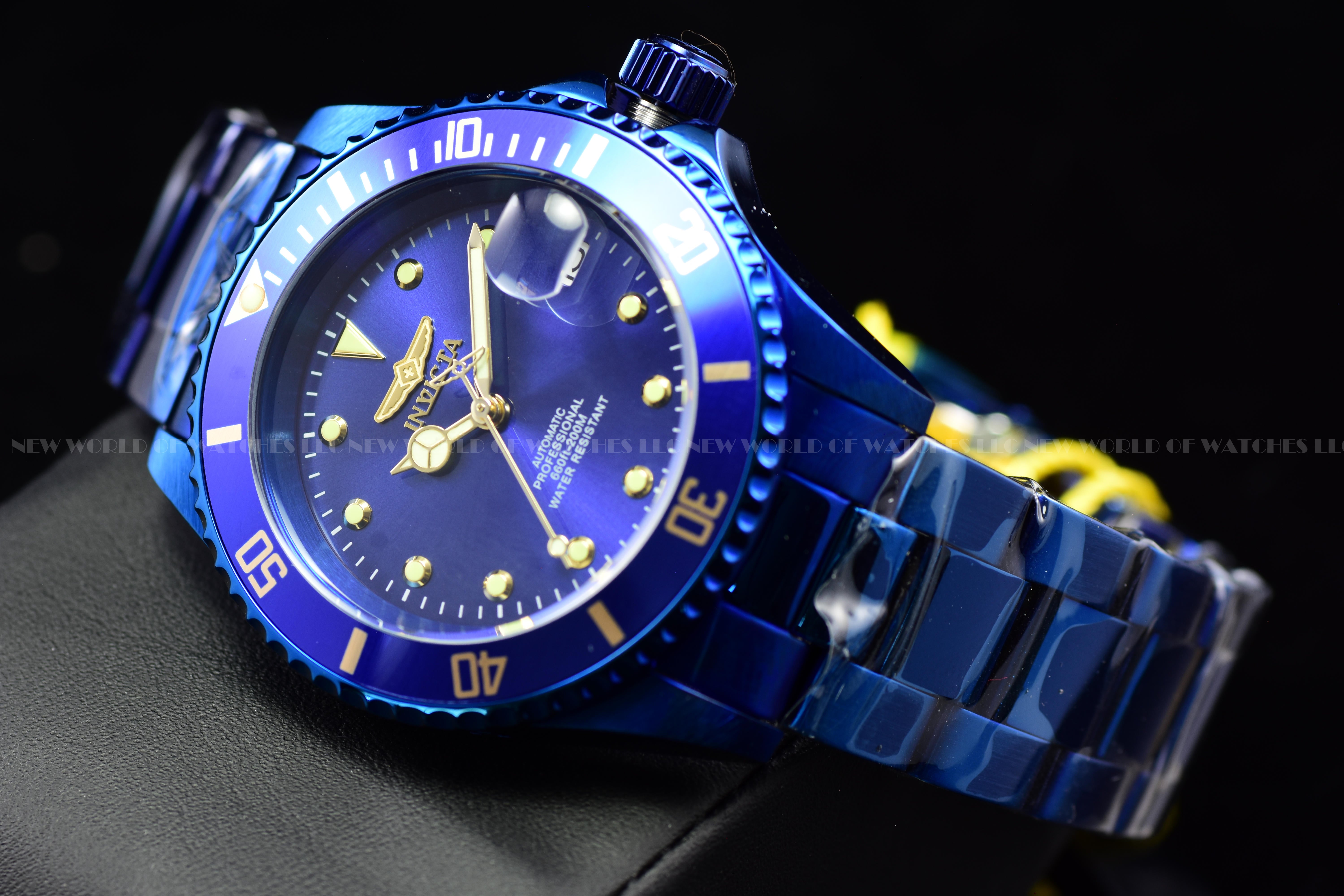 Rare New Invicta Men Pro Diver BLUE 40mm Automatic NH35A SS Watch